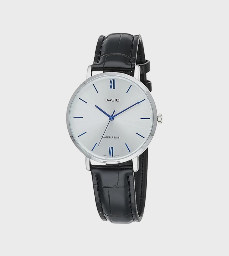 Leather Strap Analog Watch