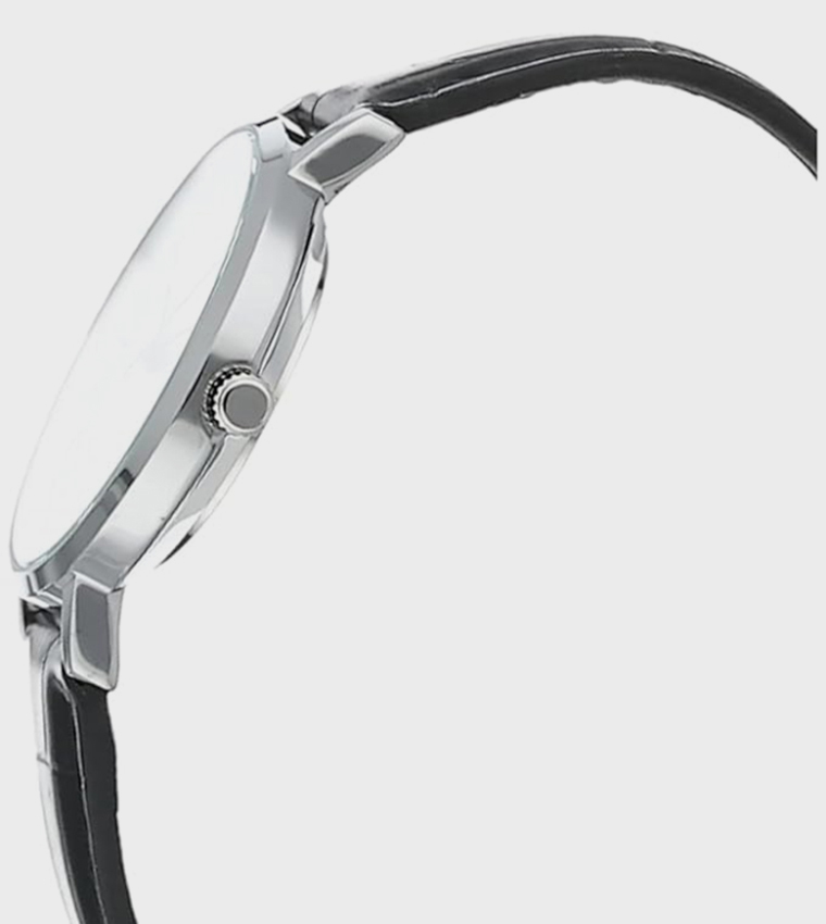 Leather Strap Analog Watch