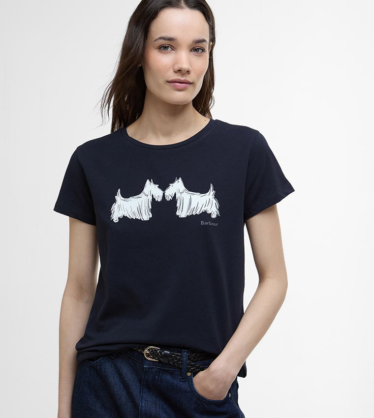 Buy Barbour HIGHLANDS Printed Short Sleeves T Shirt In Navy