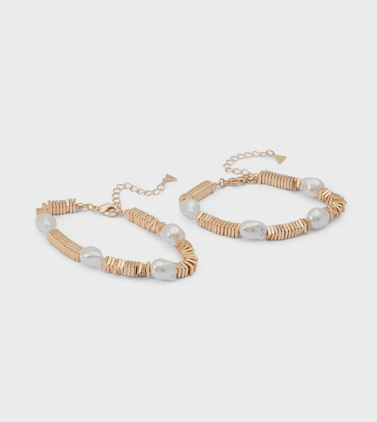 LUCETTA Pack of 2 Pearl Bracelets