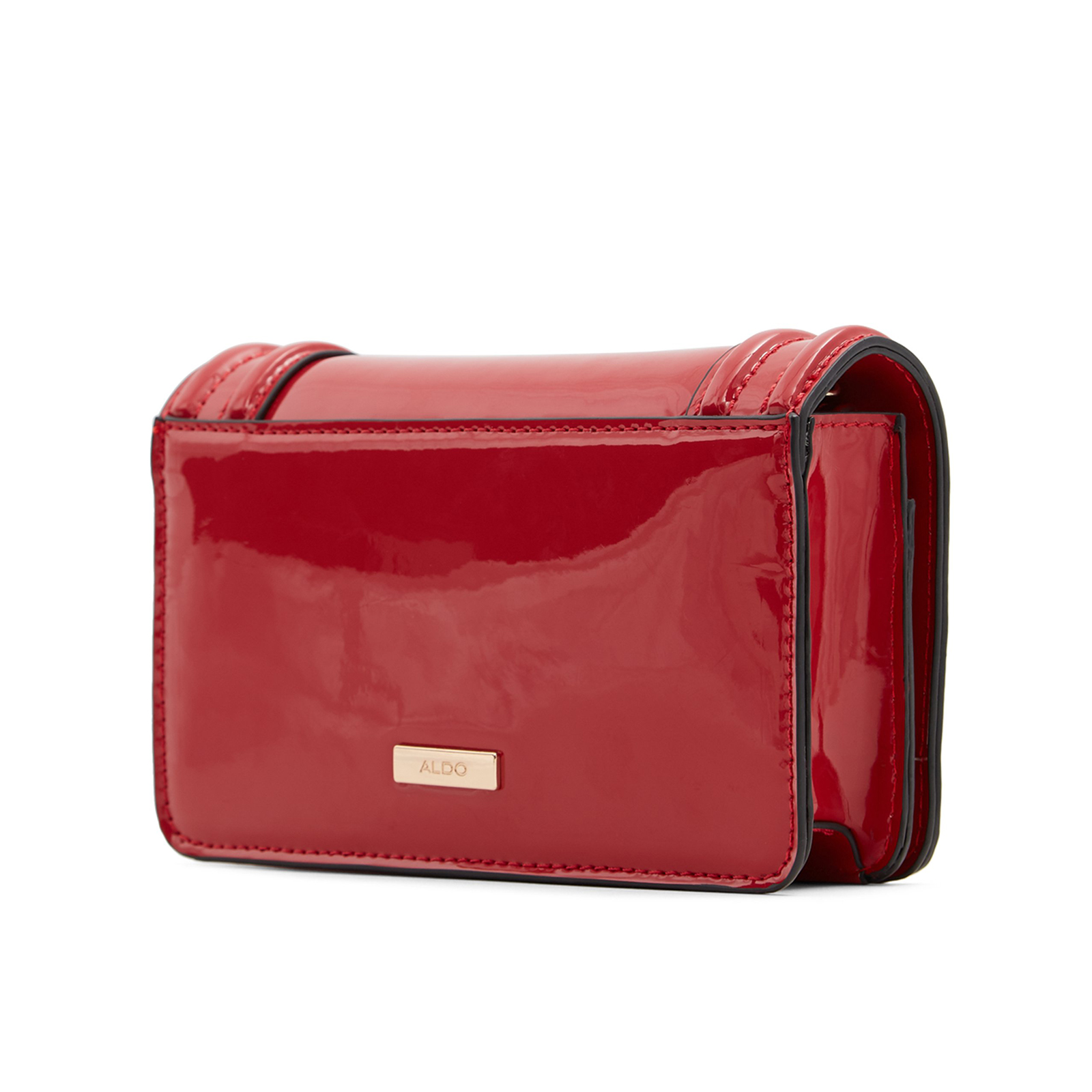 LUKASHA-HANDBAG-Jet Black With Lt. Gold Hardware Synthetic Patent
