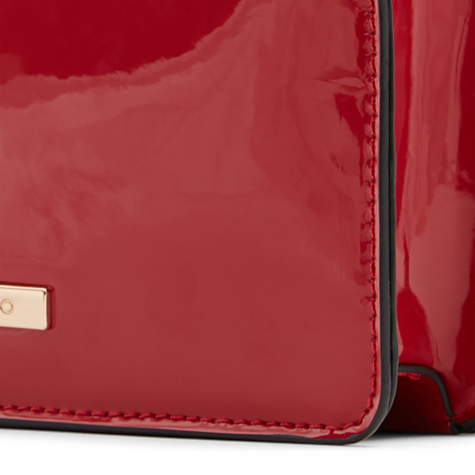 LUKASHA-HANDBAG-Jet Black With Lt. Gold Hardware Synthetic Patent