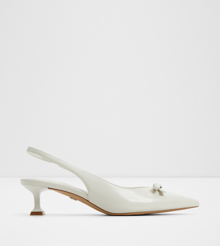 LUXURIANT Bow Detail Slingback Pumps