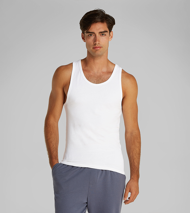 Pack of 3 Solid Vests