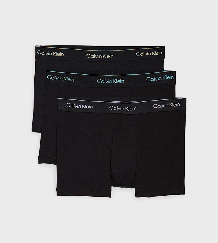3-Pack Logo Waistband Trunks