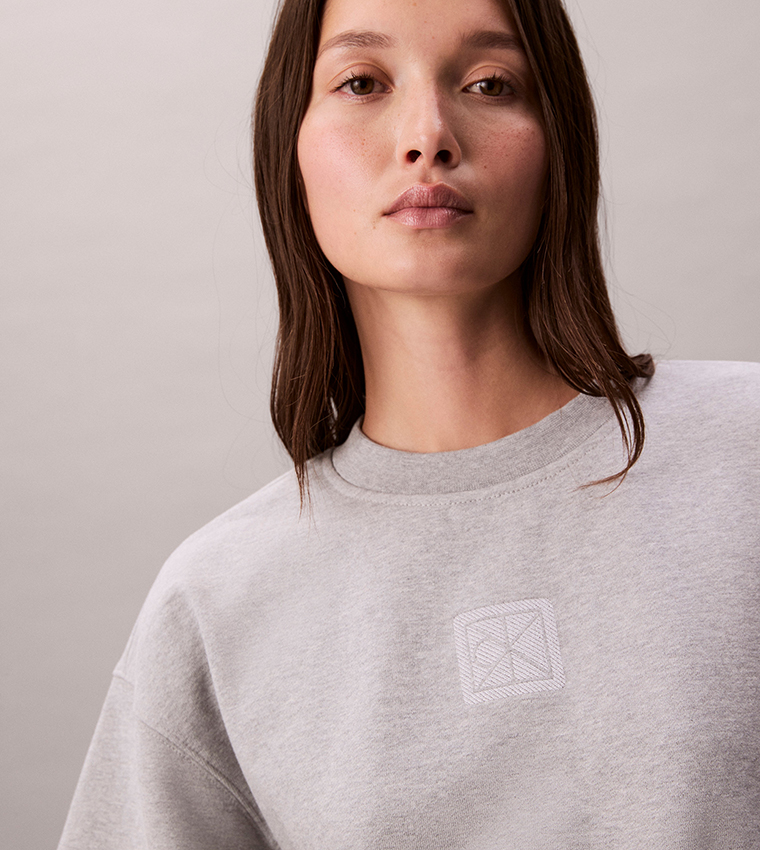 Monogram Embroidered Crew Neck Sweatshirt