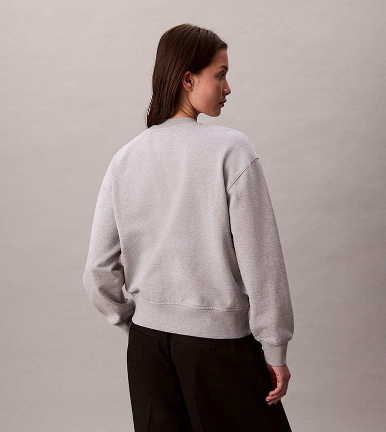 Monogram Embroidered Crew Neck Sweatshirt