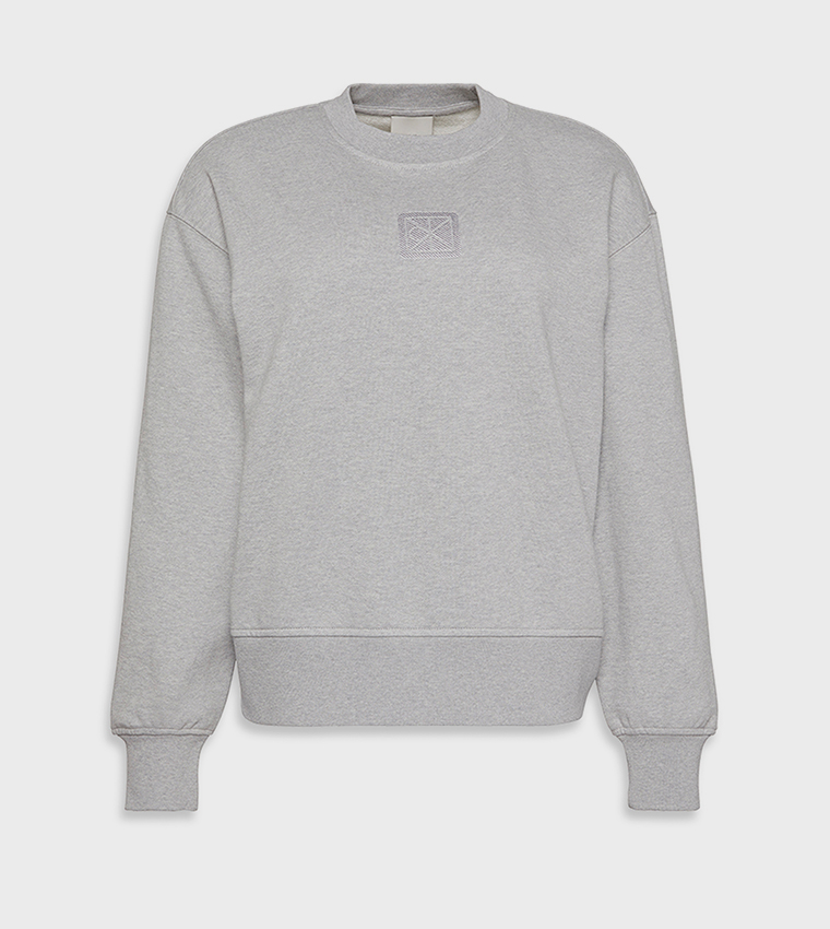 Monogram Embroidered Crew Neck Sweatshirt