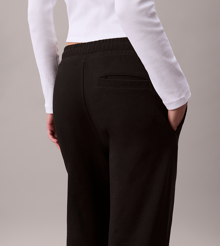 Elastic Waist Wide Leg Sweatpants