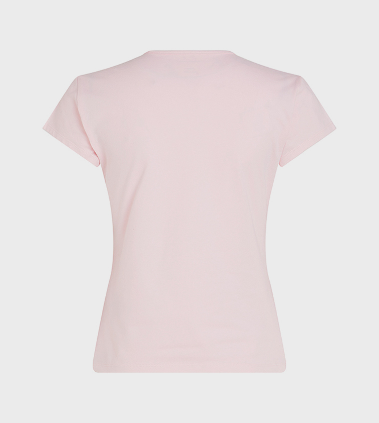 تيشيرت ضيق بطبعة شعار