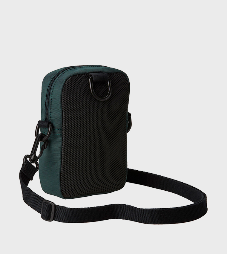 Logo Embroidered Nylon Sling Bag