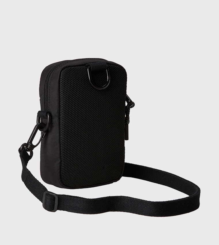 Logo Embroidered Nylon Sling Bag