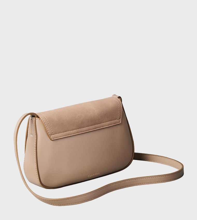 Textured Flap Crossbody Bag