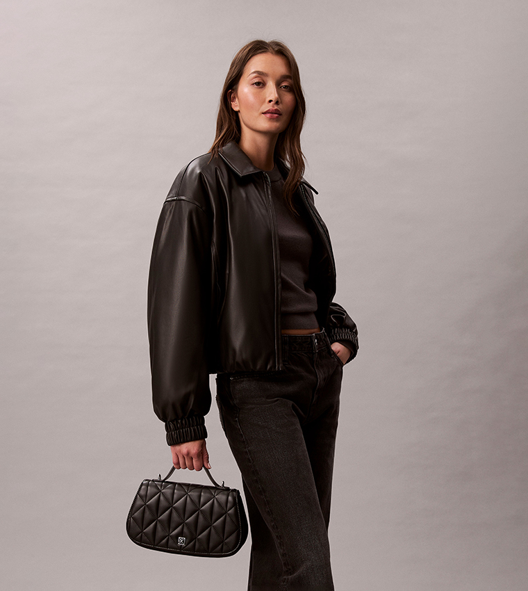 Quilted Top Handle Bag