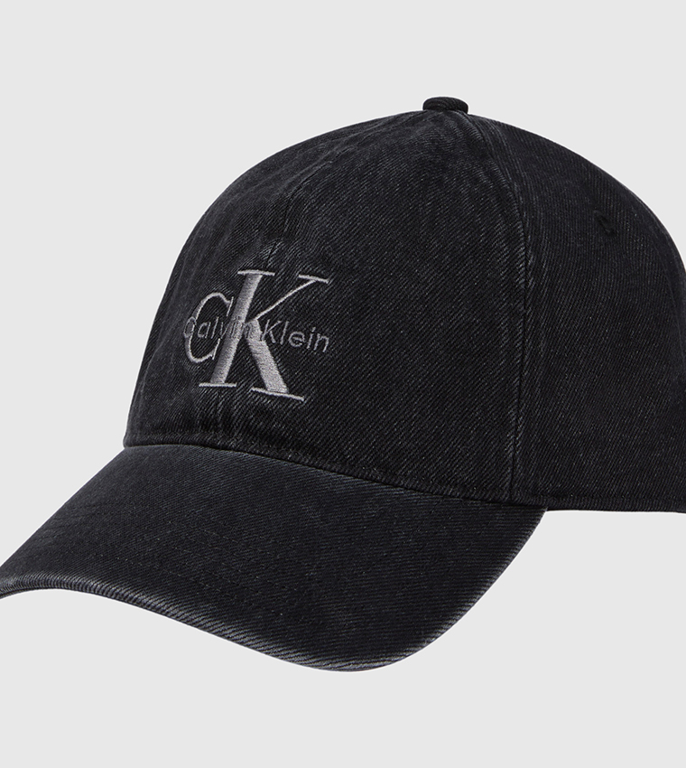 Monogram Embroidered Denim Cap