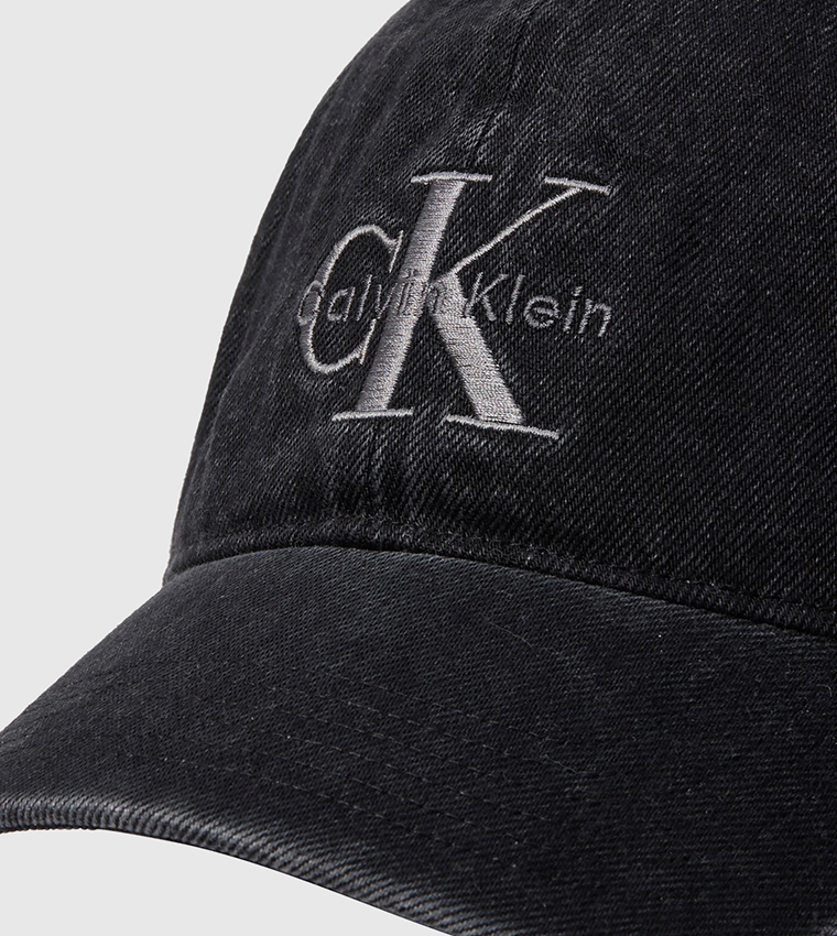 Monogram Embroidered Denim Cap