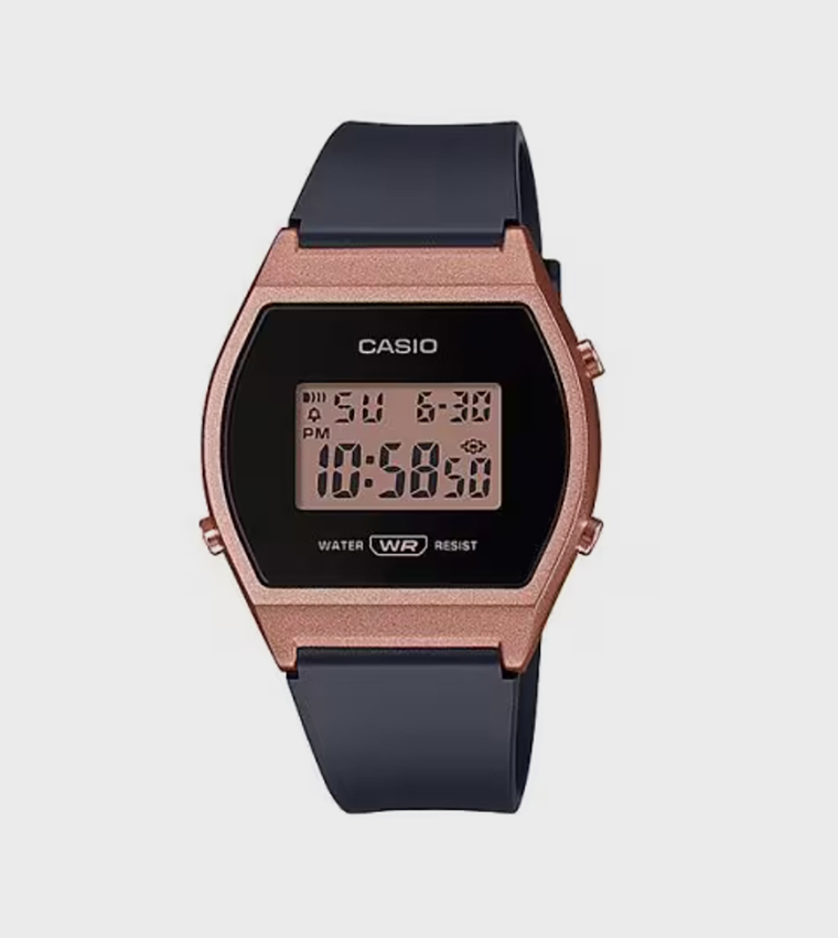 Rose Gold Dial Digital Watch
