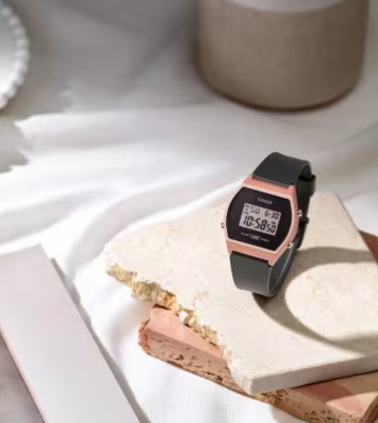 Rose Gold Dial Digital Watch
