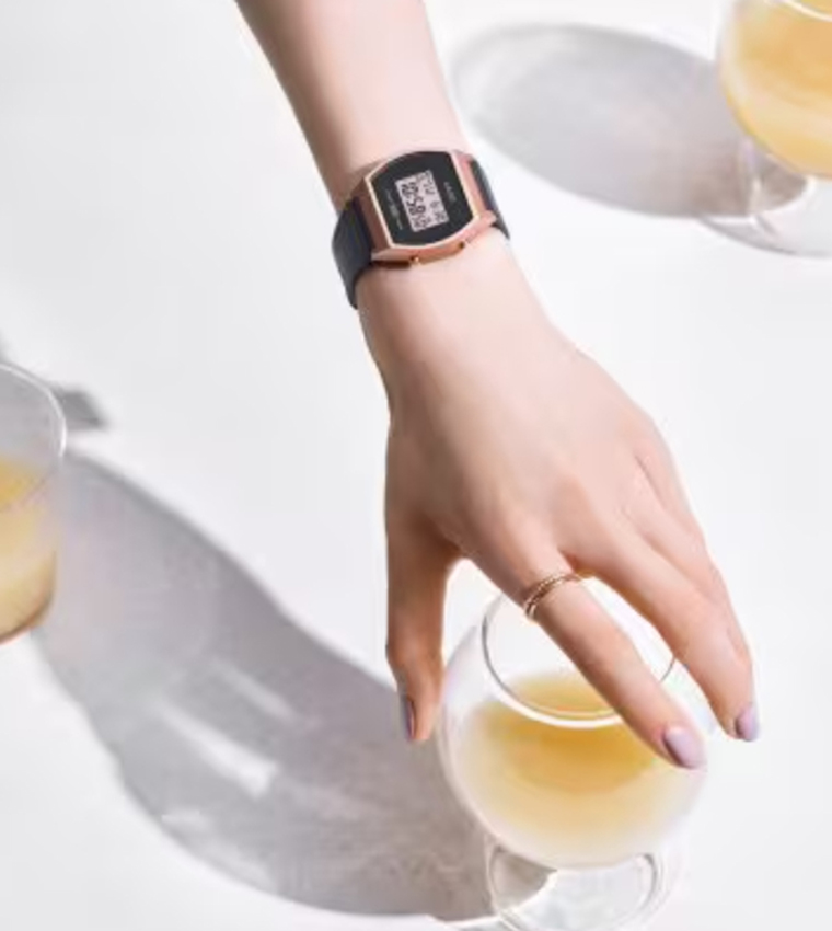 Rose Gold Dial Digital Watch