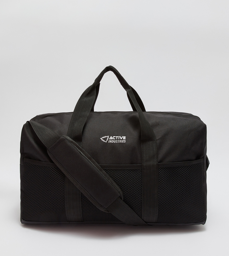 Printed Zippered Duffle Bag