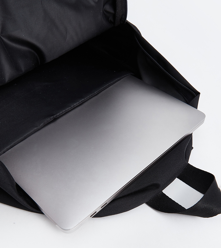 Badge Detail Zippered Backpack