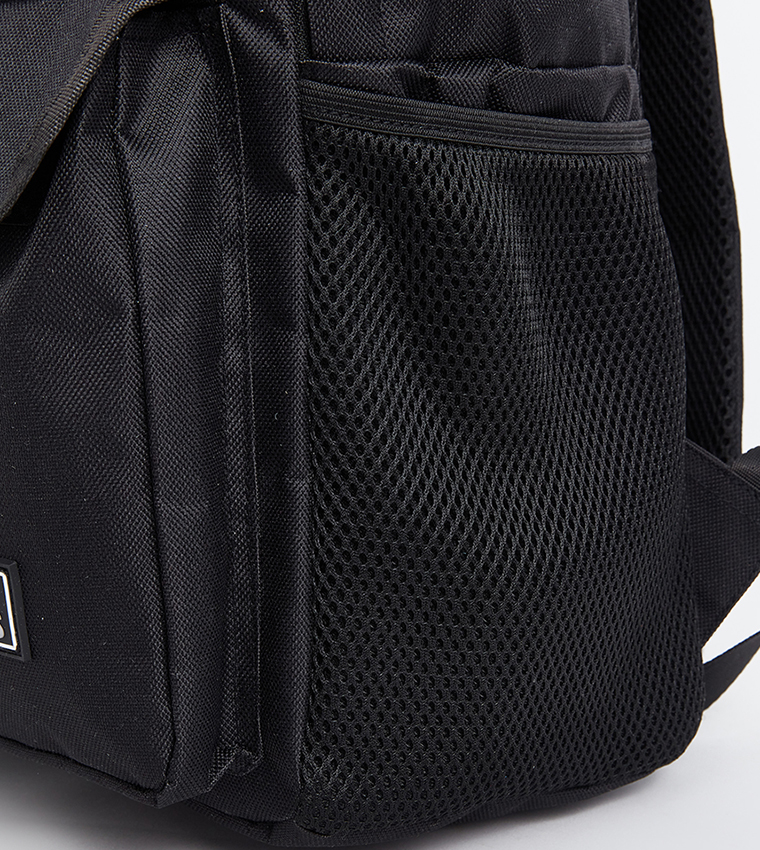 Badge Detail Zippered Backpack