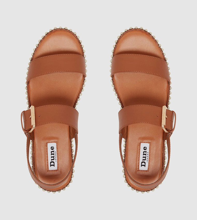 Buy Dune London Lyss Double Strap Sandals In Brown 6thStreet UAE