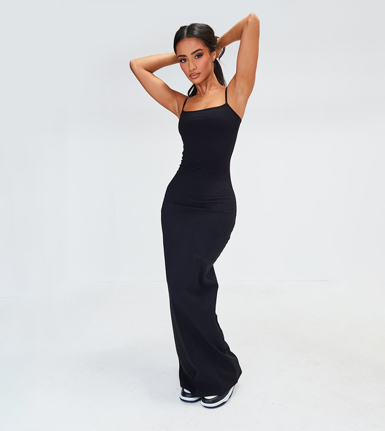 Petite Contour Sculpt Strappy Maxi Dress