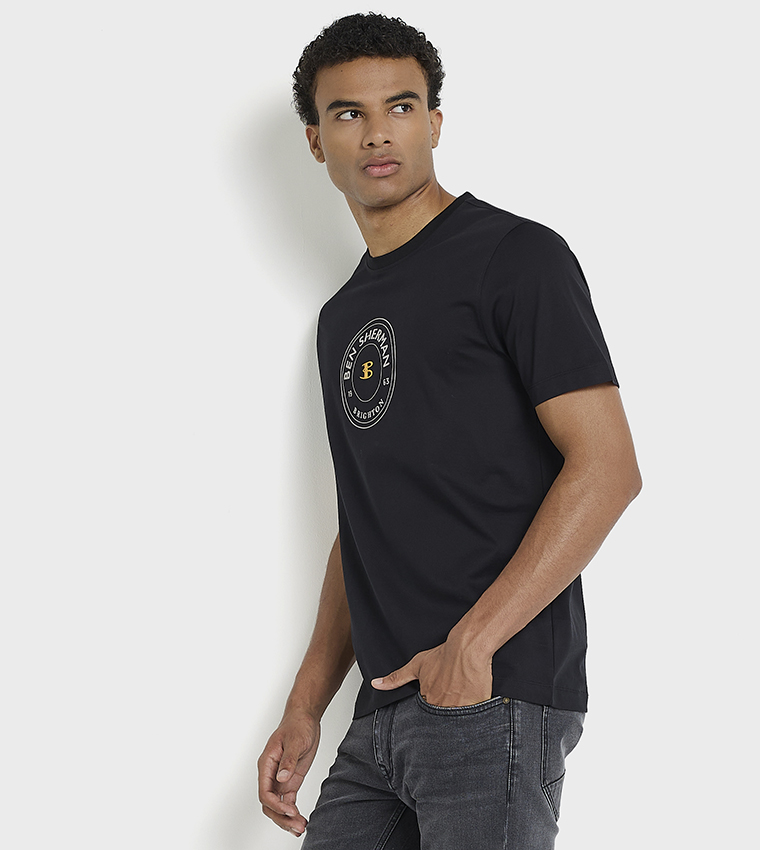 Printed Crew Neck Cotton T-Shirt