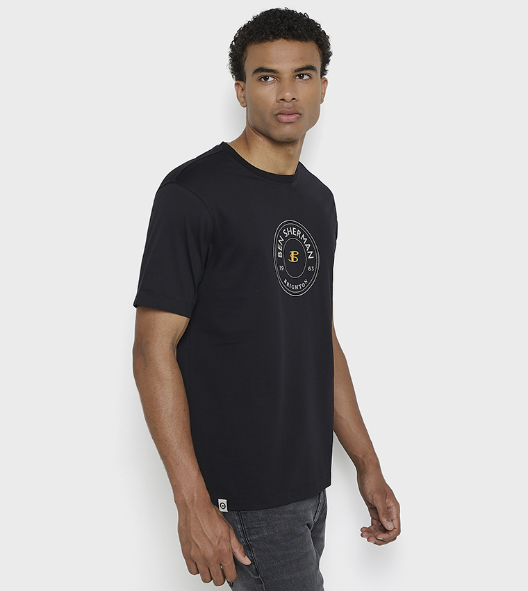Printed Crew Neck Cotton T-Shirt