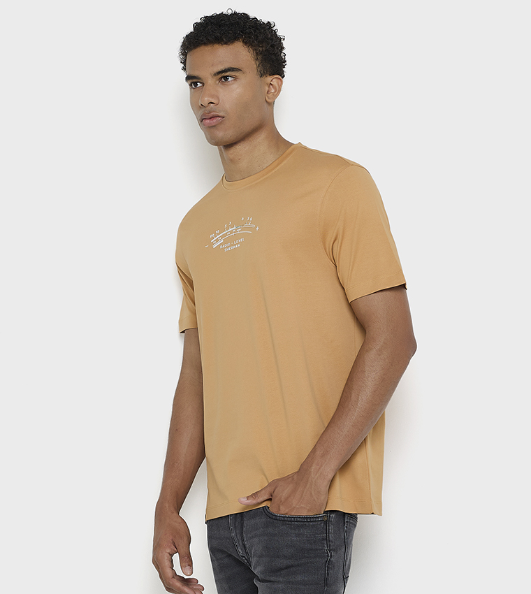 Printed Crew Neck Cotton T-Shirt
