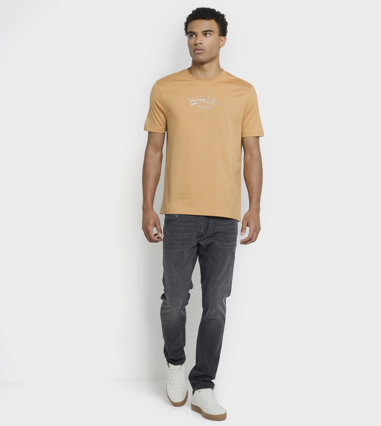 Printed Crew Neck Cotton T-Shirt