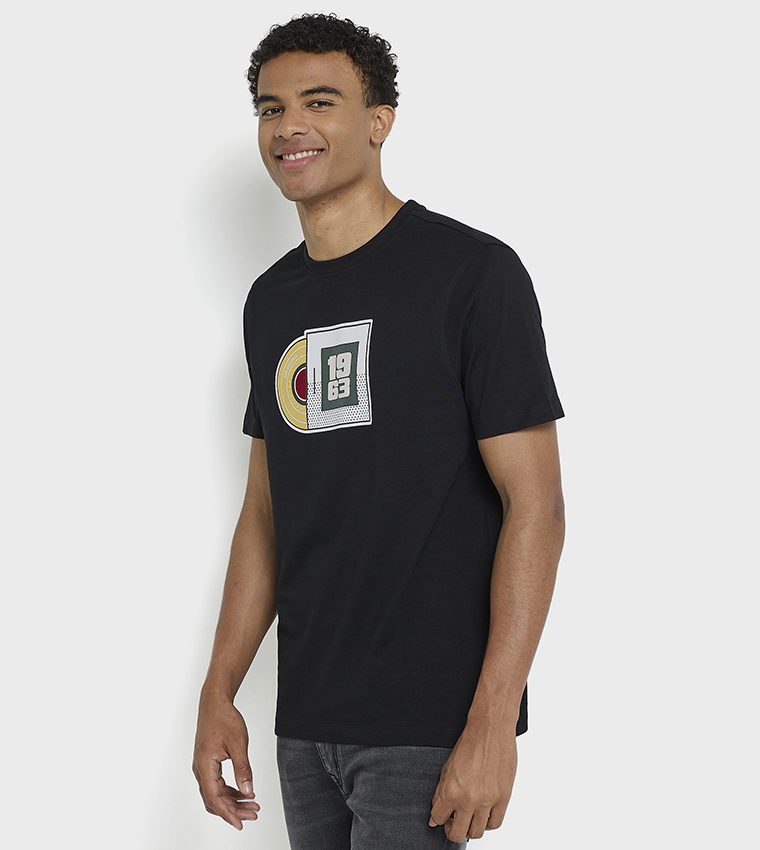 Printed Crew Neck Cotton T-Shirt