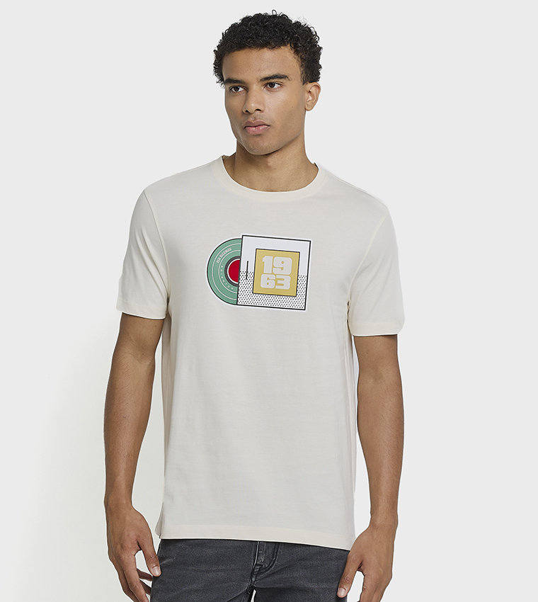 Printed Crew Neck Cotton T-Shirt