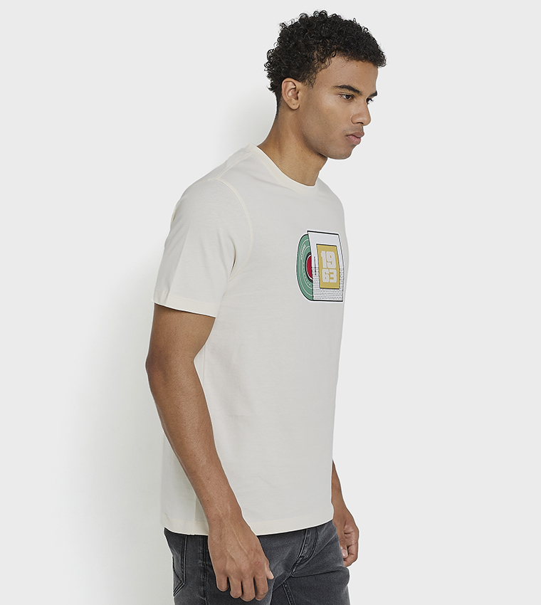Printed Crew Neck Cotton T-Shirt
