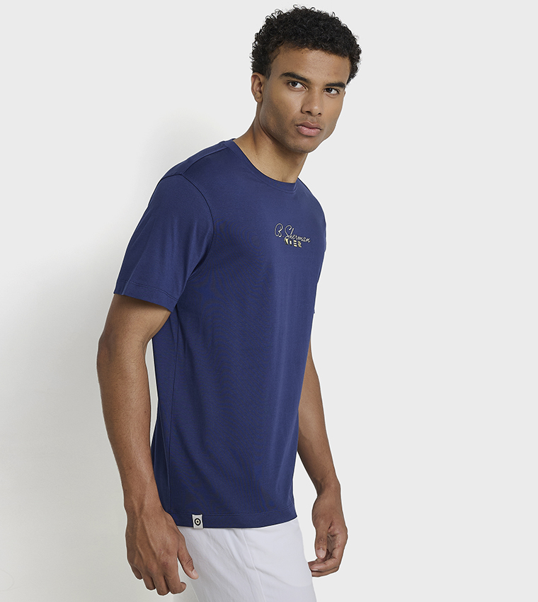 Printed Crew Neck Cotton T-Shirt