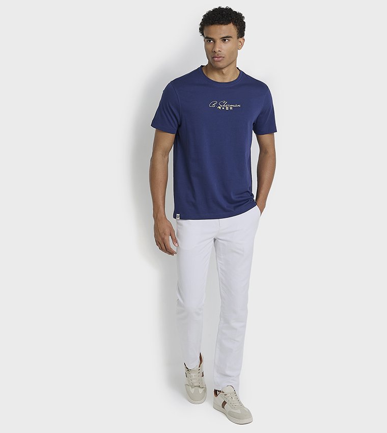 Printed Crew Neck Cotton T-Shirt