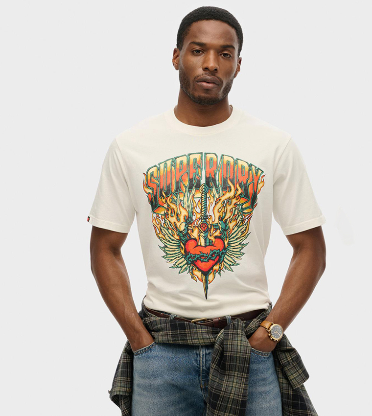 Printed Crew Neck Loose Fit T-Shirt