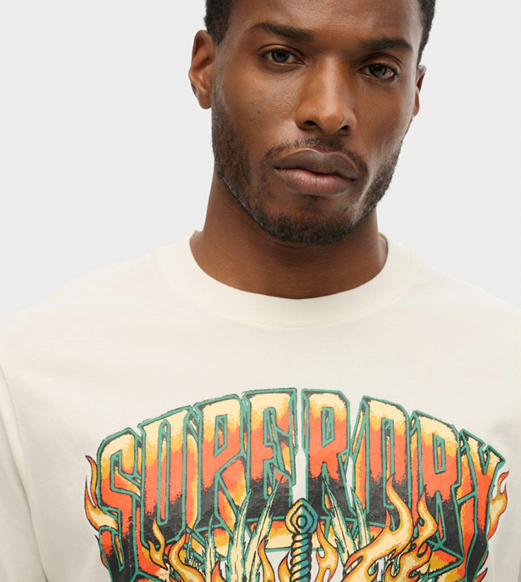 Printed Crew Neck Loose Fit T-Shirt