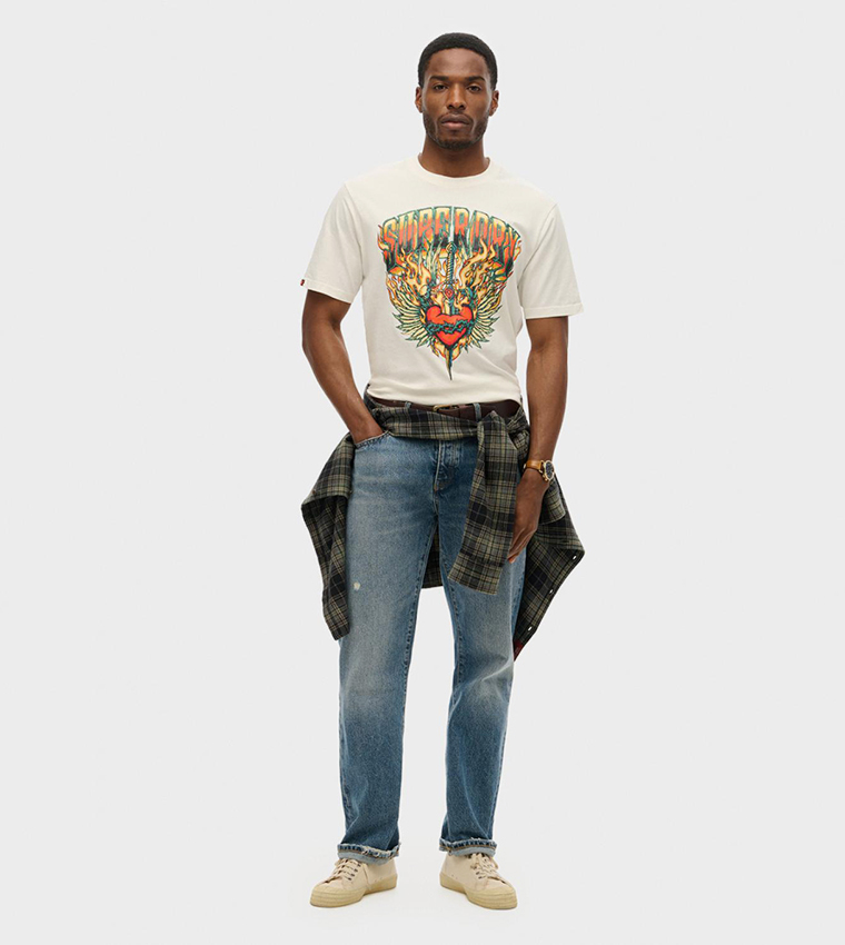 Printed Crew Neck Loose Fit T-Shirt