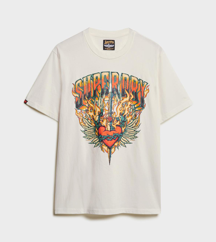 Printed Crew Neck Loose Fit T-Shirt