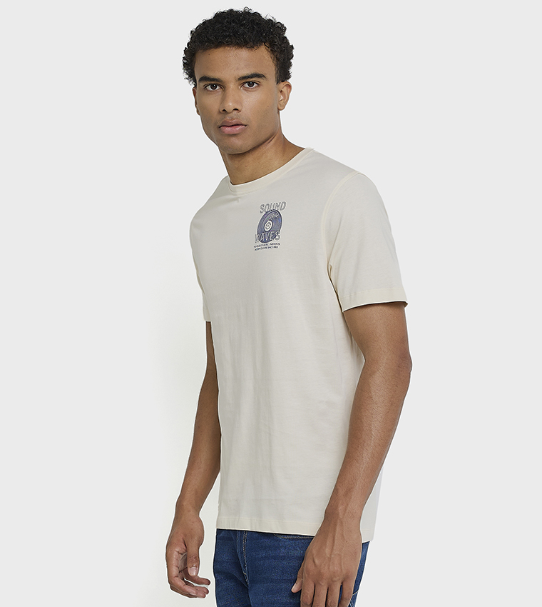 Printed Crew Neck Cotton T-Shirt