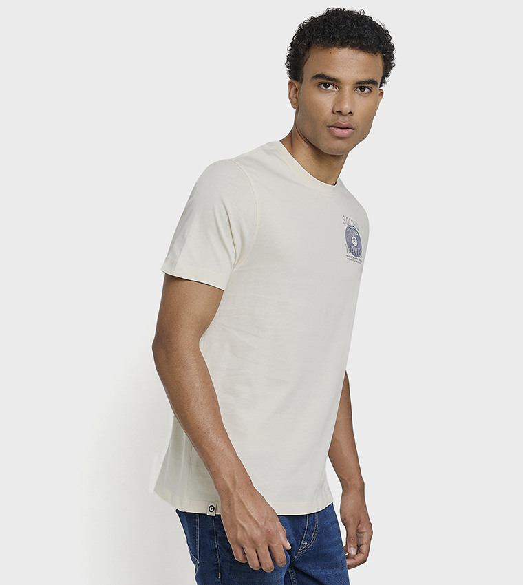 Printed Crew Neck Cotton T-Shirt