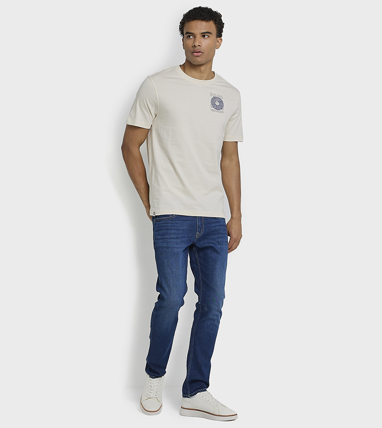 Printed Crew Neck Cotton T-Shirt