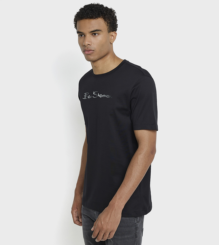 Printed Crew Neck Cotton T-Shirt