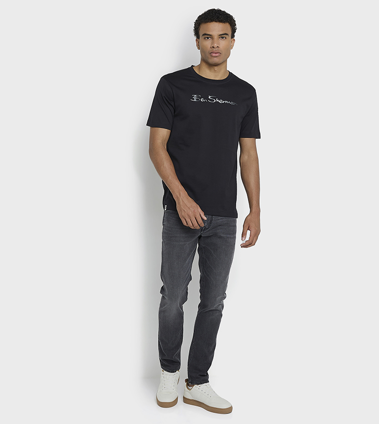 Printed Crew Neck Cotton T-Shirt