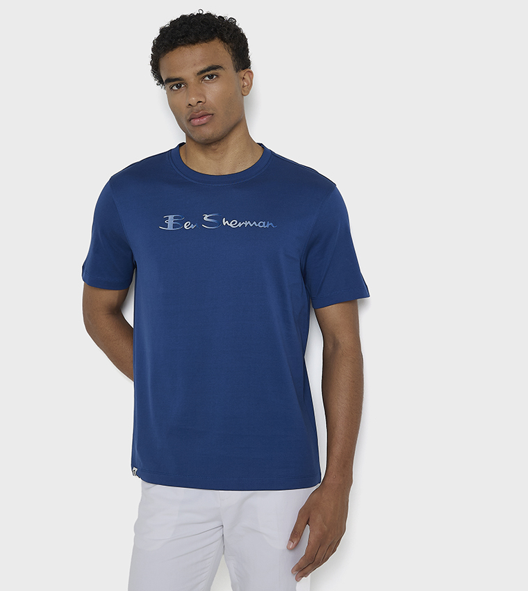 Printed Crew Neck Cotton T-Shirt