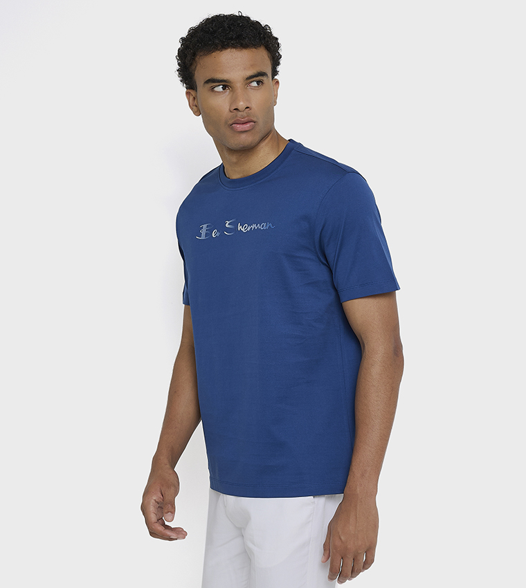 Printed Crew Neck Cotton T-Shirt
