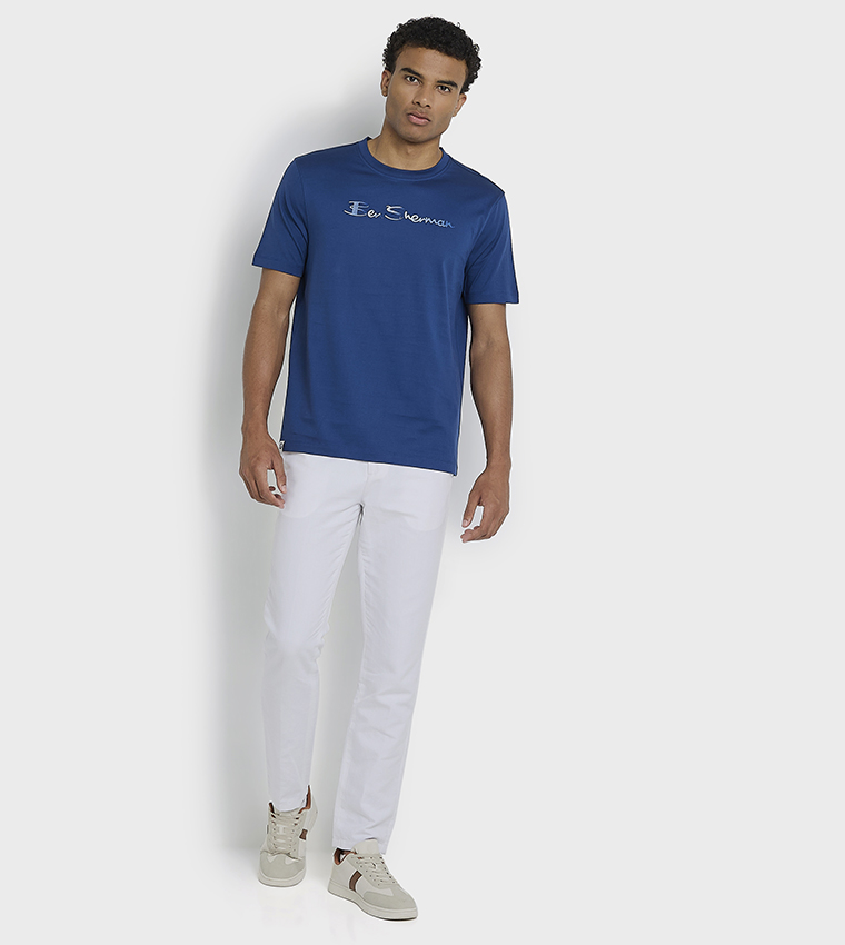 Printed Crew Neck Cotton T-Shirt