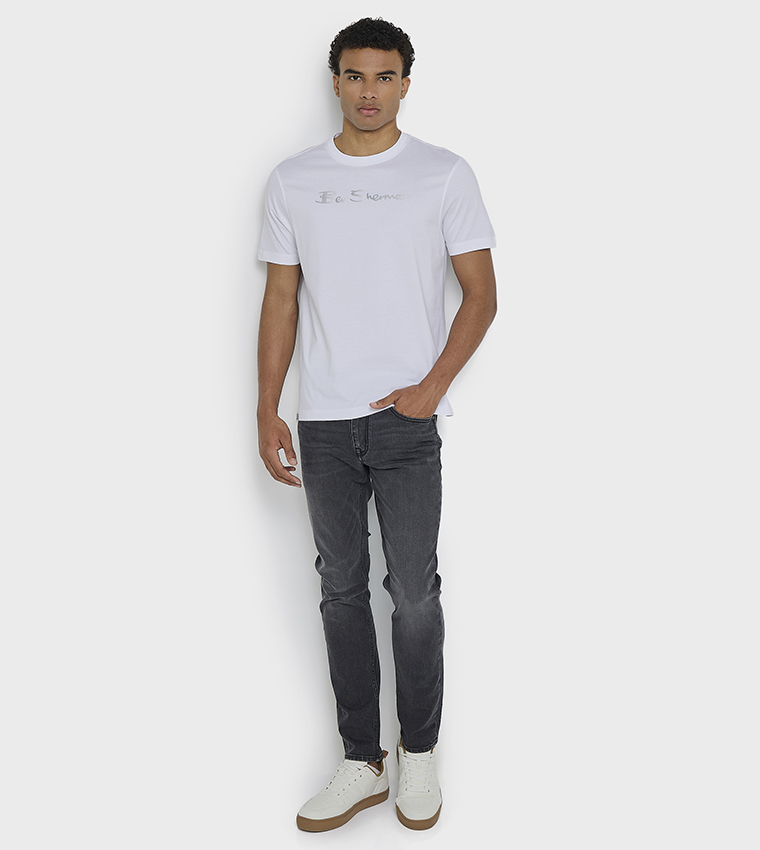 Printed Crew Neck Cotton T-Shirt